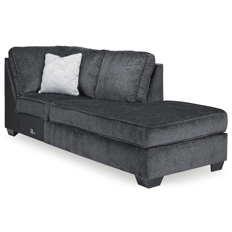Signature Design by Ashley Altari Gray 2-Piece Sectional with Ottoman - 110" W x 90" D x 37" H