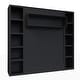 Easy-Lift Queen Murphy Wall Bed in with Two Bookshelves - Bed Bath ...
