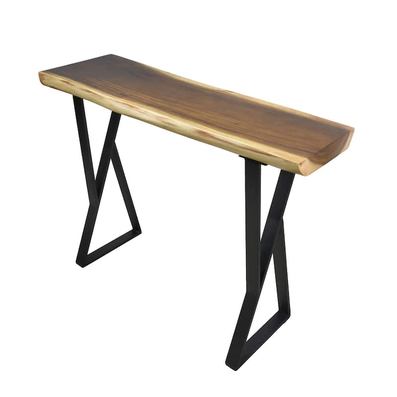 Natural Wood Rectangle Coffee Console Table