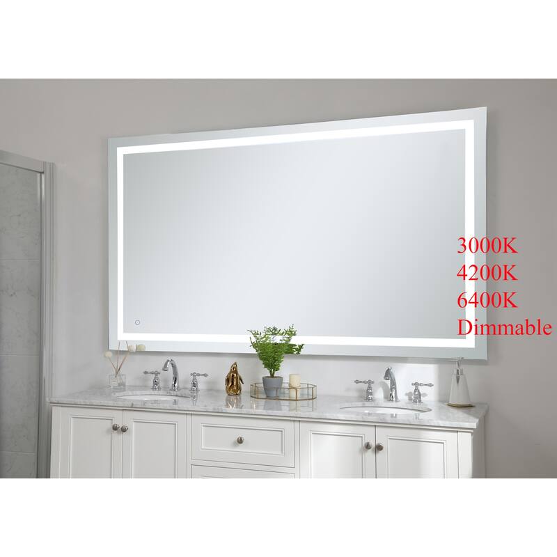 Elegant Lighting Helios 42" x 72" Rectangular Frameless Wall Mounted