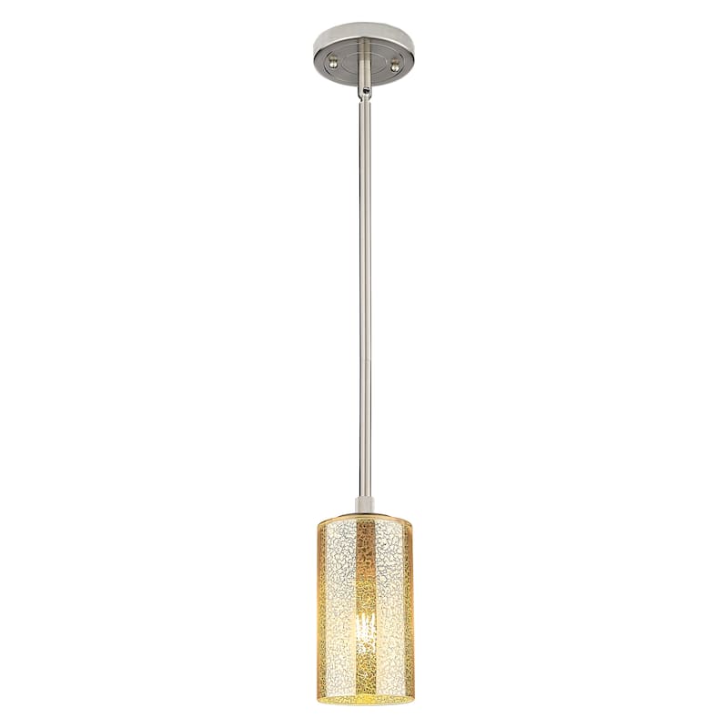 Innovations Lighting Downtown Urban - Crown Point - 1 Light 7" Stem Hung Pendant - Satin Nickel/Mercury Shade