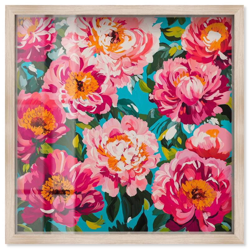 Maximalist Bloom Shadowbox by Art Remedy - Natural - 40" x 40"