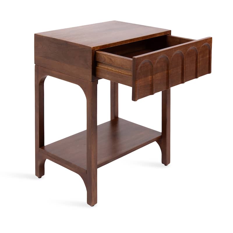 Kate and Laurel Archvale Wood Side Table - 14x18x24