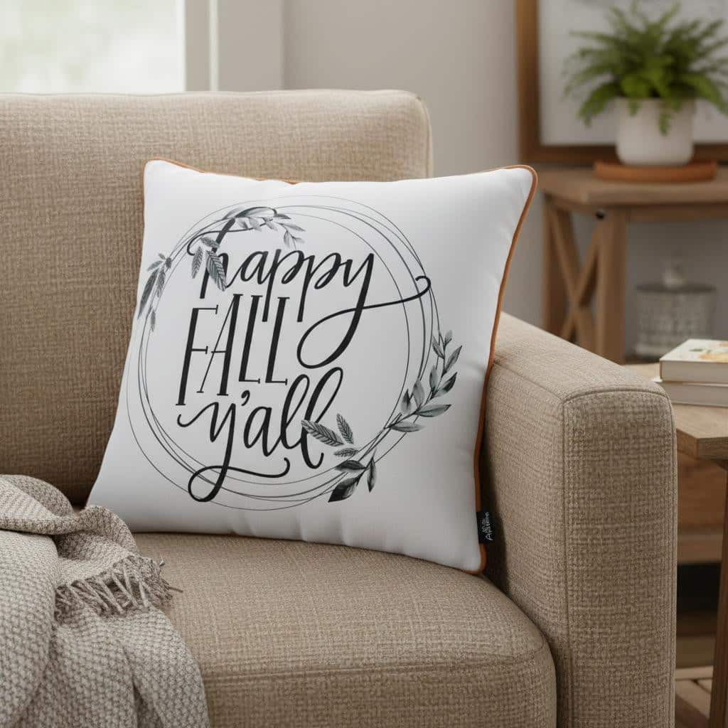Set Of 2 18" Thanksgiving Quote Throw Pillow Cover In Multicolor