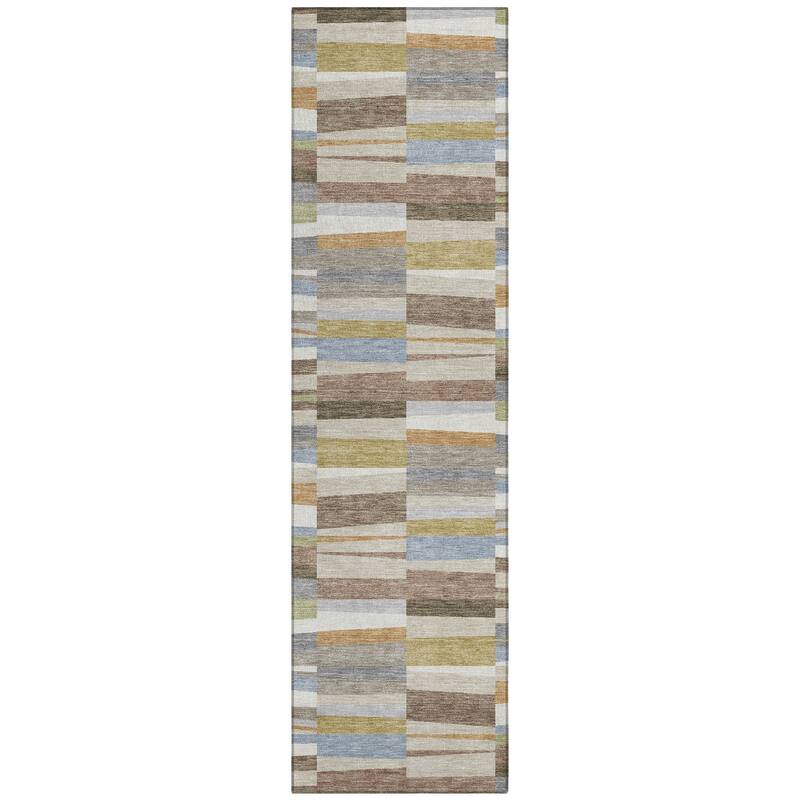 Machine Washable Indoor/ Outdoor Modern Antonito Chantille Rug