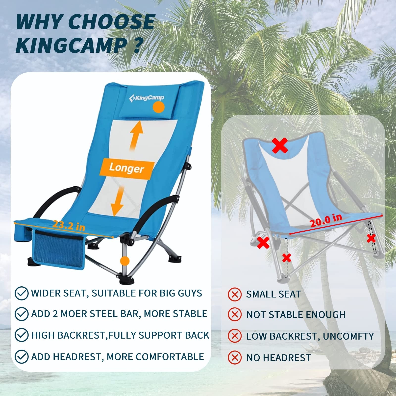 Beach Lounge High Back Beach Chair With Canopy Folding Beach Chair