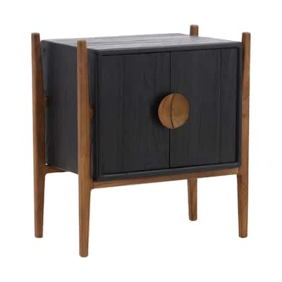 Elmwood 2-Door Mindi Nightstand, Black