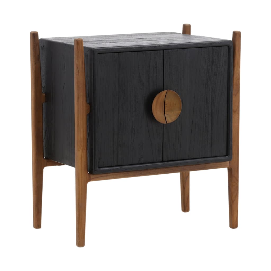 Elmwood 2-Door Mindi Nightstand, Black