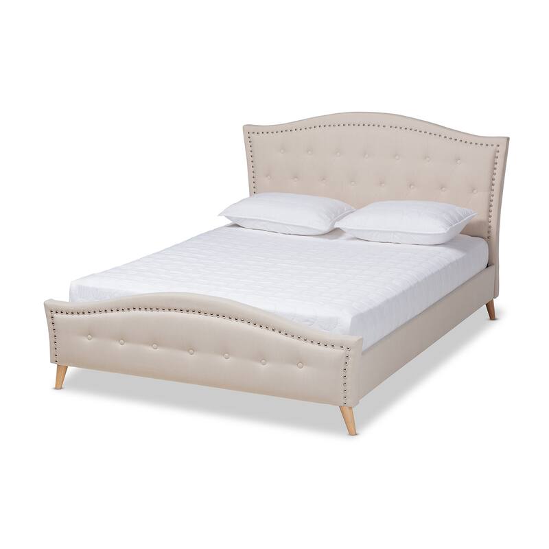 Contemporary Fabric Platform Bed