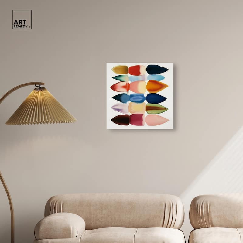 Watercolor Collage Canvas by Art Remedy, Gallery Wrapped
