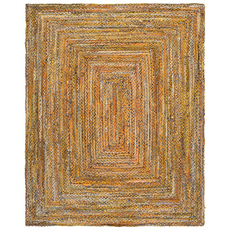 SAFAVIEH Georgine Handmade Nanny Braided Bohemian Cotton Rug - 8' x 10' - Yellow/Brown