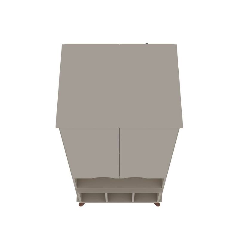 Manhattan Comfort Hampton Wood 6 Shelf Display Cabinet