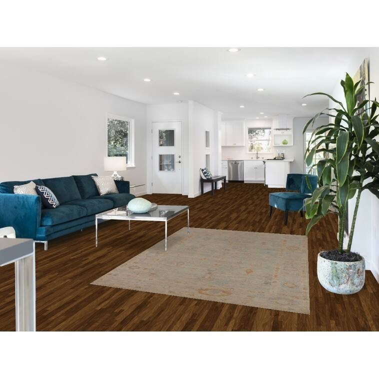 Turkish Oushak Vegetable Dye Area Rug Handmade Wool Carpet - 5'0"x 6'10"