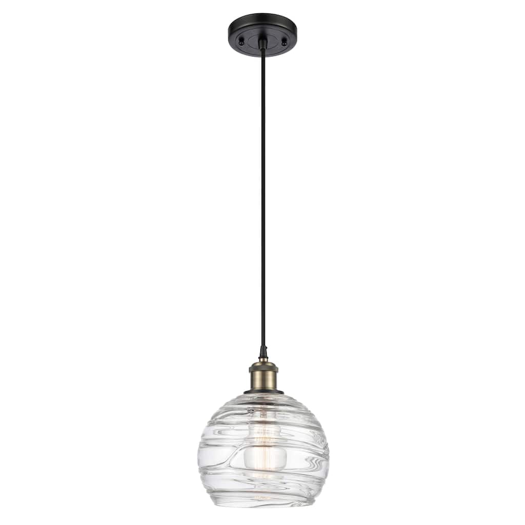 Innovations Lighting Ballston Athens Deco Swirl - 1 Light 8" Cord Hung Mini Pendant