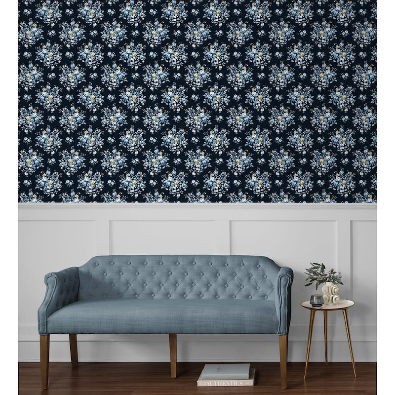 NextWall Floral Bunches Peel and Stick Wallpaper
