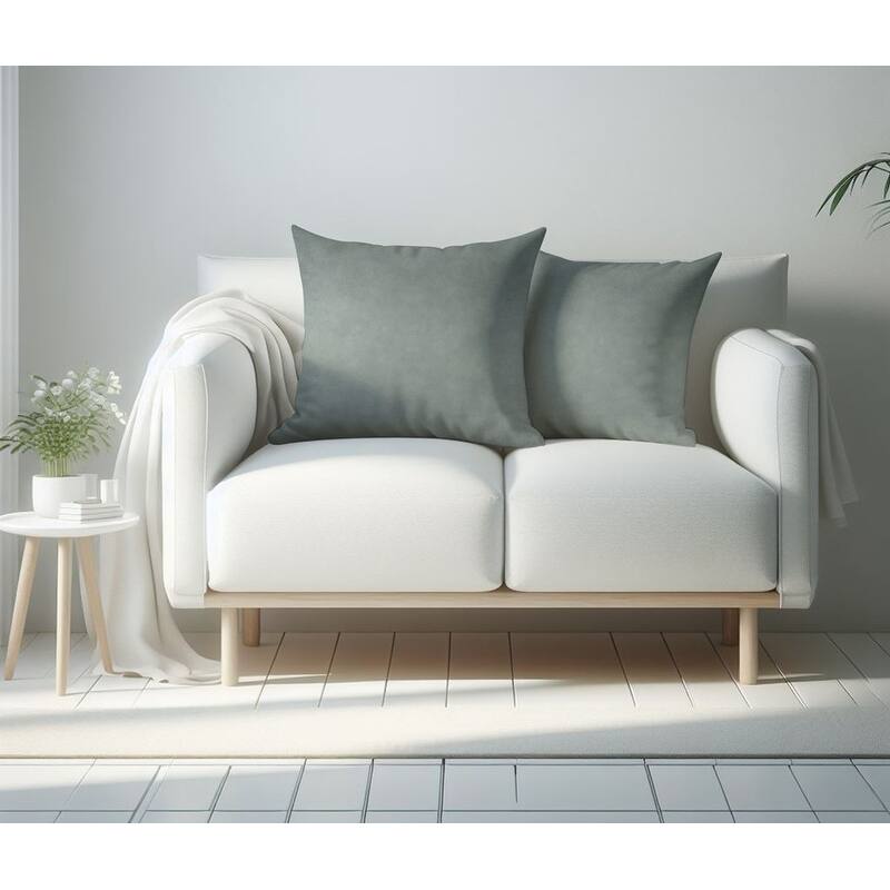 A1HC Pack of 2 Velvet Throw Pillow Insert, Hypoallergenic Down Alternative Fill
