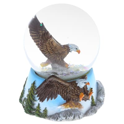 CoTa Global Eagle Snow Globe - Figurine with Sparkling Glitter - 3Lx3W3.5H inches
