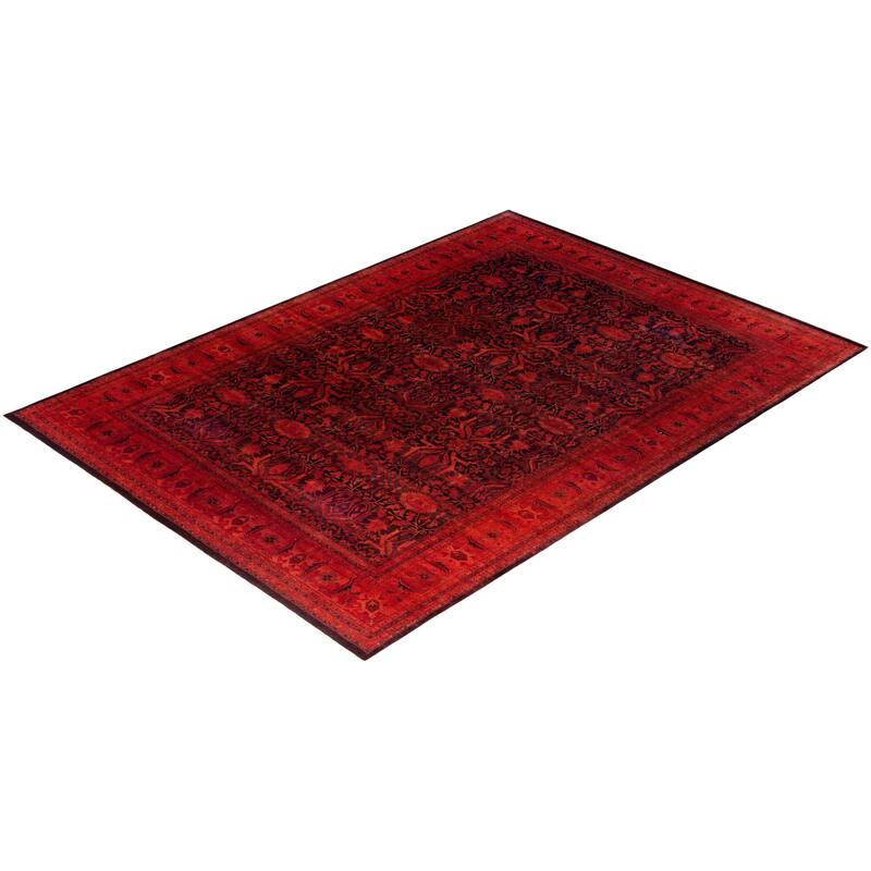 Contemporary Overdyed Wool Hand Knotted Area Rug - 10' 1" x 14' 0"