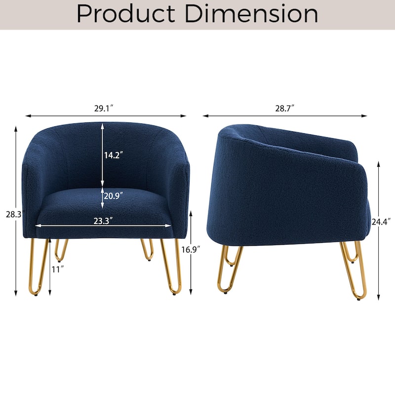 Modern Lite Luxury Gold Legged Accent Chair Versatile Pick for Living Room Bedroom​