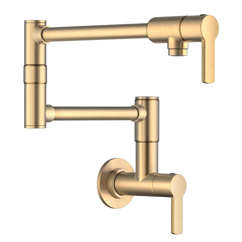 KRAUS Oletto Wall Mount Pot Filler Kitchen Faucet with Retractable Arm