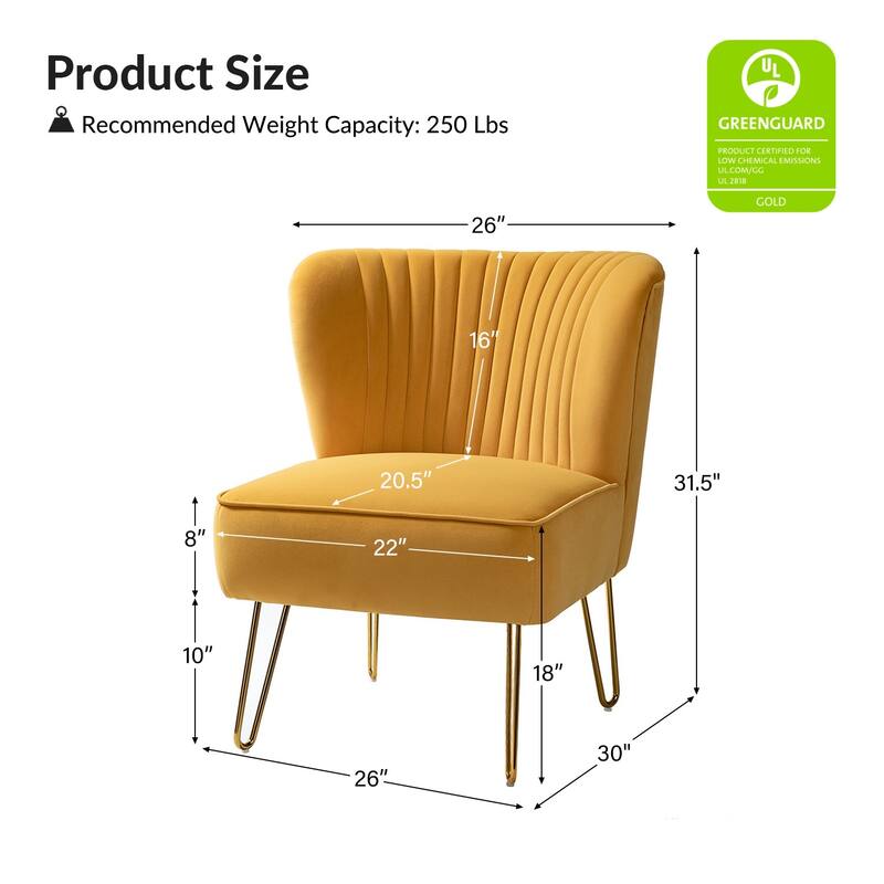 Barto Upholstered Side Chair with Tufted Back Set of 2 by HULALA HOME