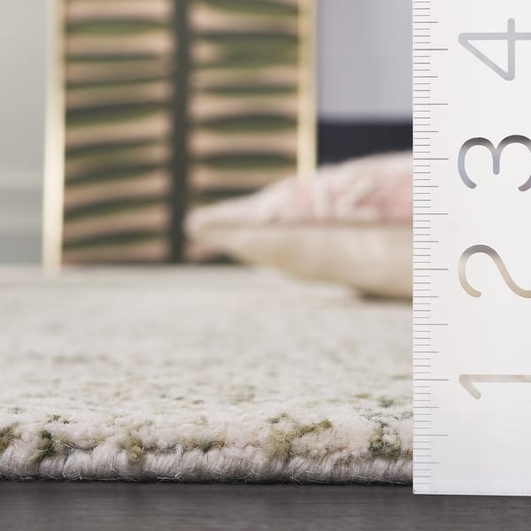 dimension image slide 1 of 4, SAFAVIEH Handmade Ebony Jolien Modern Wool Rug