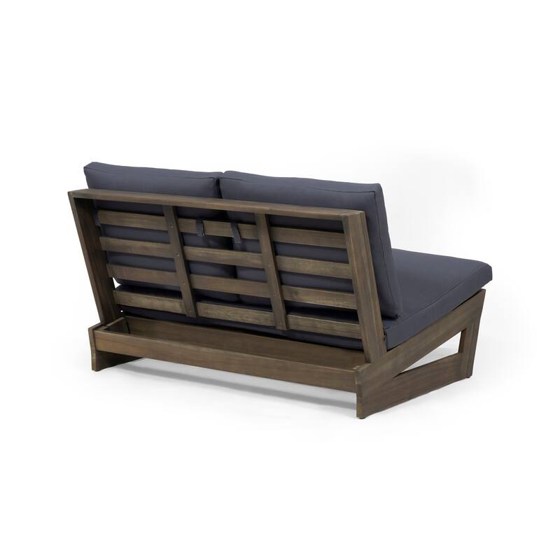 Sherwood Outdoor Acacia Wood Loveseat by Christopher Knight Home