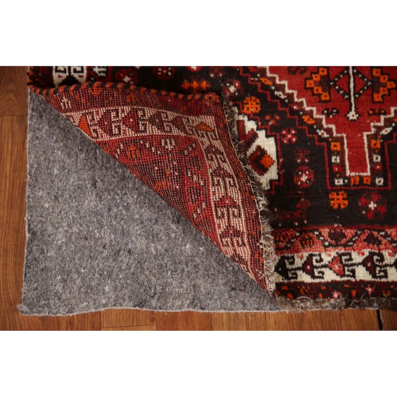 Vegetable Dye Qashqai Persian Vintage Rug Hand-knotted Wool Carpet - 3'6"x 5'3"