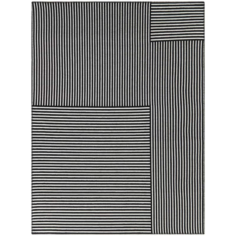 Parnell Modern Striped Indoor/Outdoor Area Rug