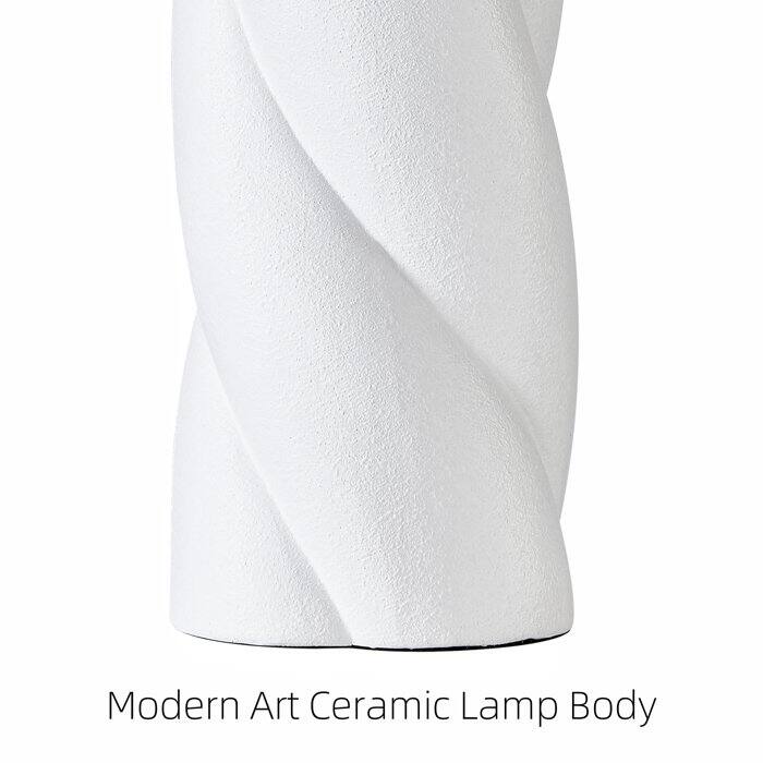 24" Modern Ceramic Table Lamp Set