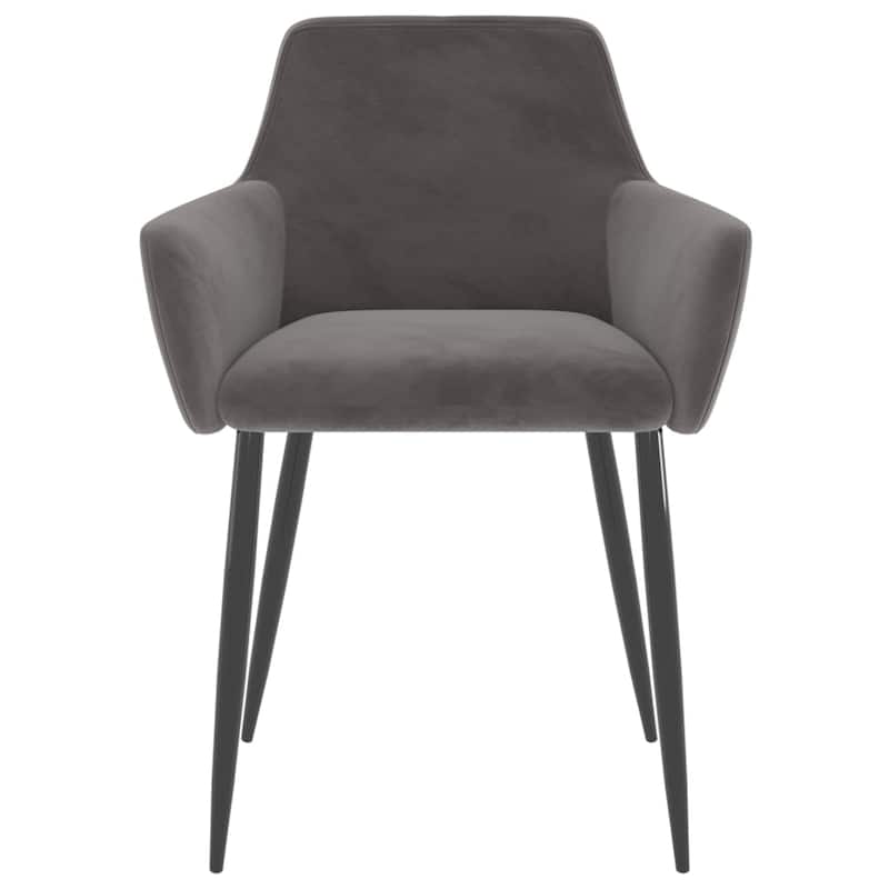 vidaXL Dining Chairs 4 pcs Dark Gray Velvet - 22" x 22" x 30.7"