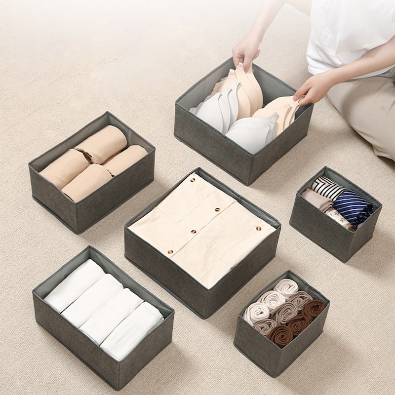 8-in-1 Foldable Underwear Storage Basket - Drawer-Style Organizer for Clothes, Compact & Portable for Indoor & Outdoor Use(Maybe