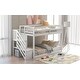 preview thumbnail 5 of 21, Kid Friendly Twin over Twin Floor Bunk Bed with Ladder & Storage