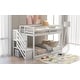 preview thumbnail 14 of 16, Twin over Twin Floor Bunk Bed, Ladder with Storage, Provide Maximum Security: Double Guardrail For Upper Bed,Gray