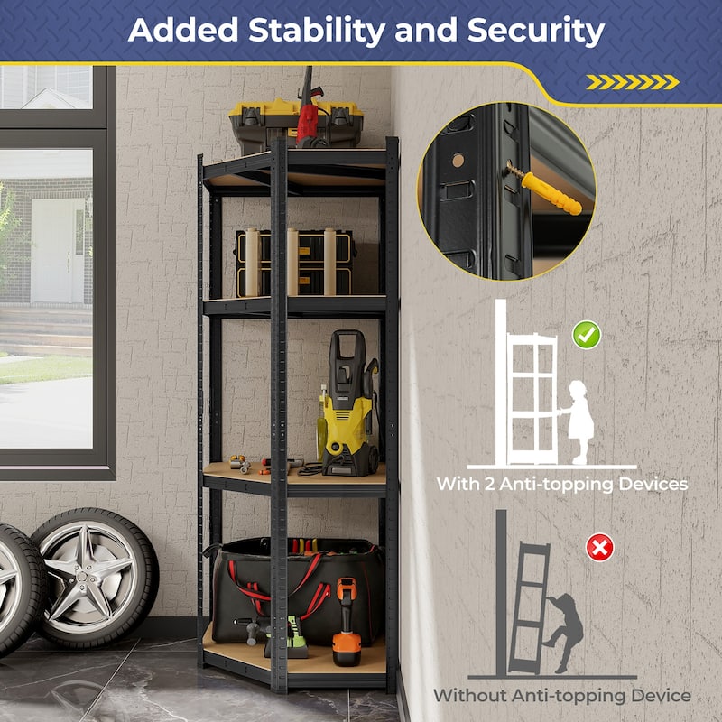 Gymax 4-Tier Adjustable Garage Storage Utility Rack Corner Shelving