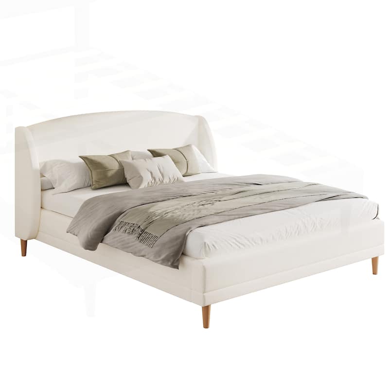 Luxurious Platform Bed with Stylish Headboard for Modern Bedrooms