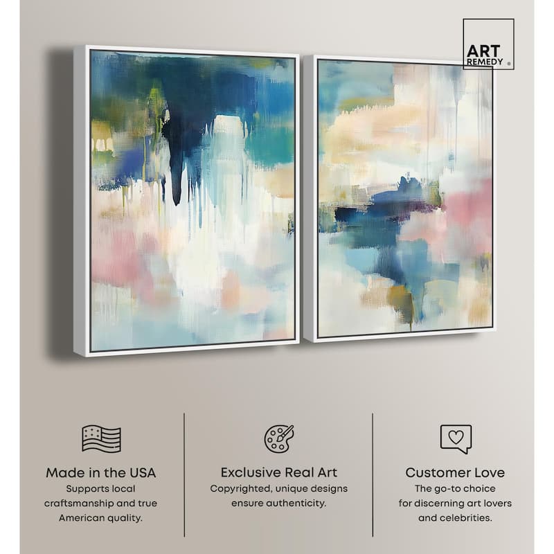 Pale Periwinkle II Canvas Set of 2 by Art Remedy