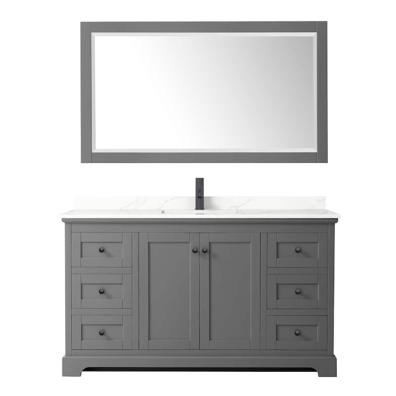 Wyndham Collection WCV232360S-QTZ-UNSM58 Avery 60" Free Standing