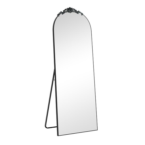 Vintage Arched Full Length Standing Mirror Vanity Floor Mirror