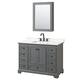Option Dark Gray / White Quartz Top / Matte Black