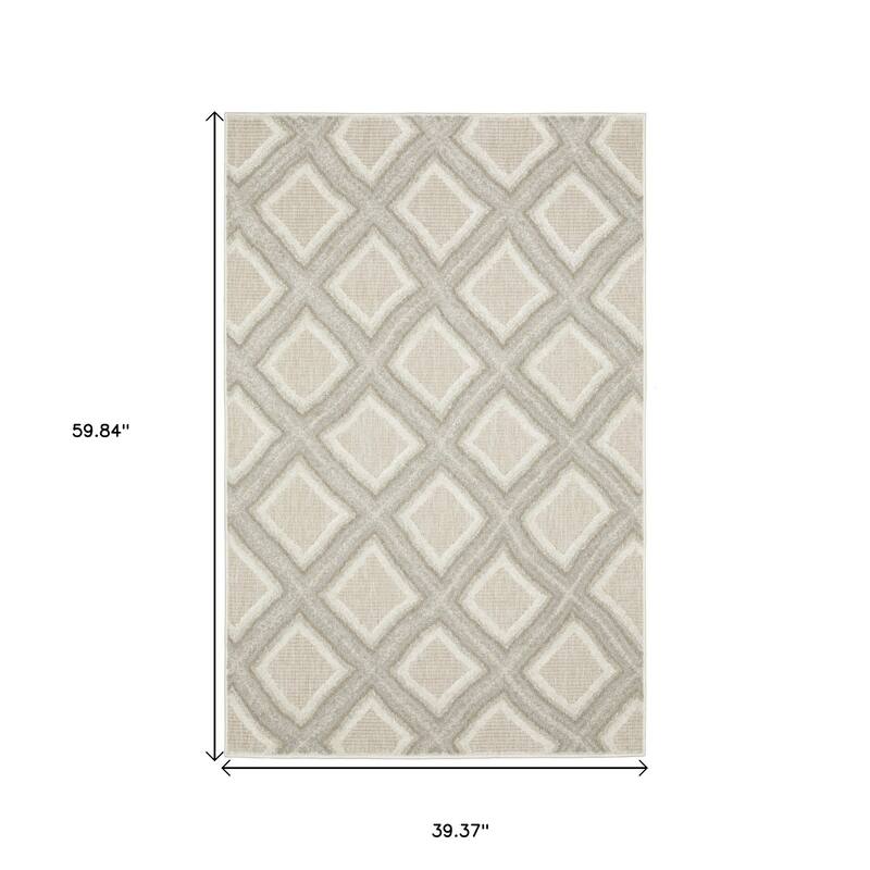 HomeRootsDiamond Transitional Rectangle Area Rug