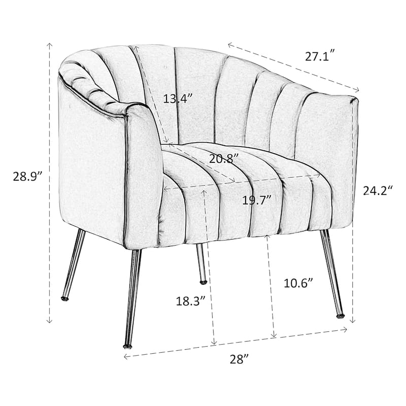 SEYNAR Velvet Upholstered Accent Chair and Loveseat Set
