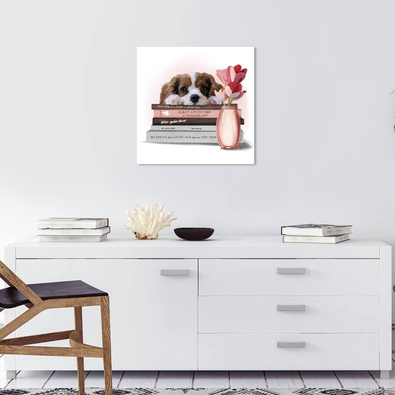 Wynwood Studio Prints Animals Tender and Sweet Poet Pink and Light Pink Glam Wall Art Canvas Print - 20 x 20