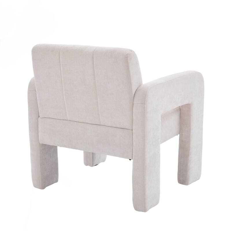 Modern Minimalist Casual Single Armchair Living Room, Bedroom, Office Area Upholstered Chair Comfortable Padded Armchair