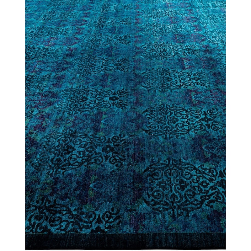 Vibrance One-of-a-Kind Hand-Knotted Area Rug - Blue, 10' 1" x 13' 8" - 10' 1" x 13' 8"