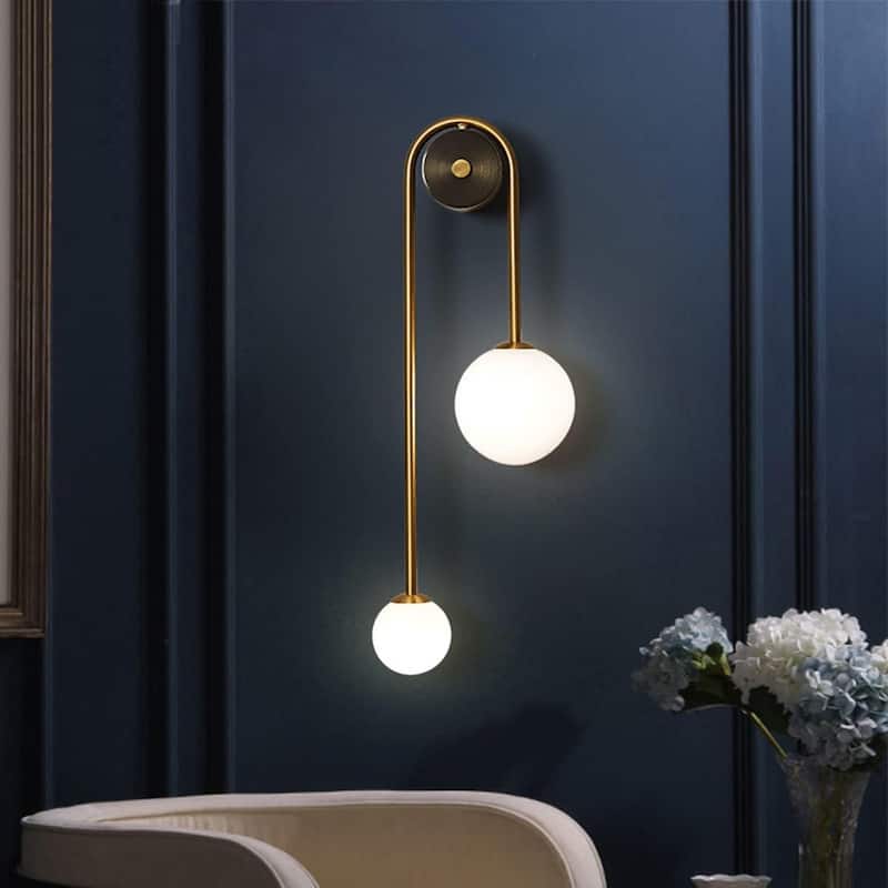 U-shape wall light gold fixture light metal bathroom light