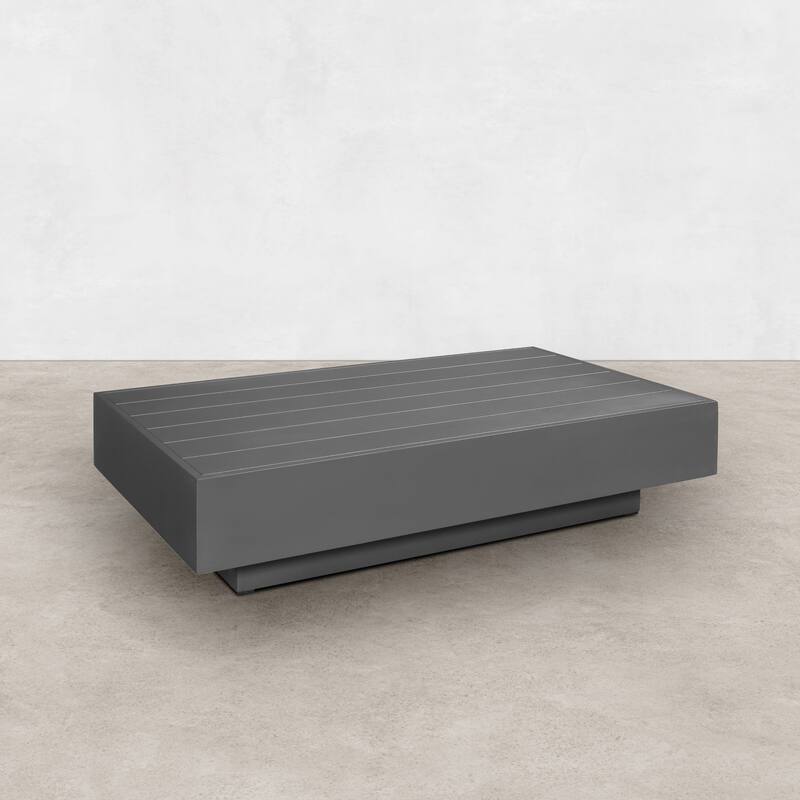 Oslo Aluminum Outdoor Coffee Table - Grey