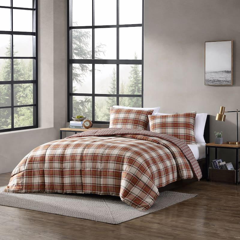 Eddie Bauer Edgewood Plaid Down Alt Reversible Comforter Set