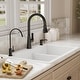 preview thumbnail 32 of 81, Karran Drop-In Quartz 33 in. 1-Hole 60/40 Double Bowl Kitchen Sink Kit