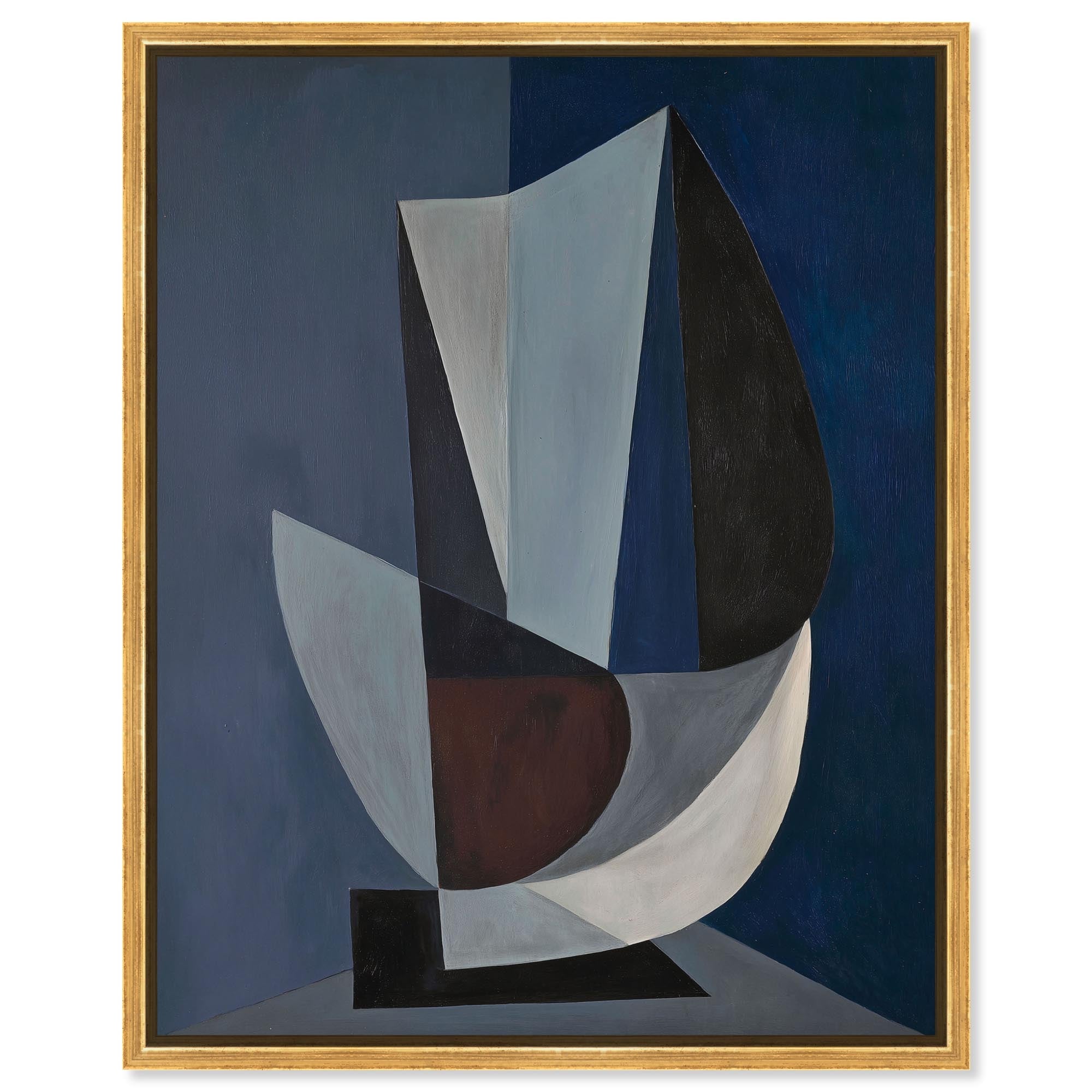 Sentinel III Modern Abstract Art Framed Canvas Print by Art Remedy